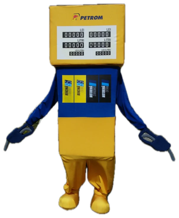 Mascotă pompă de combustibil, cu brațe și picioare